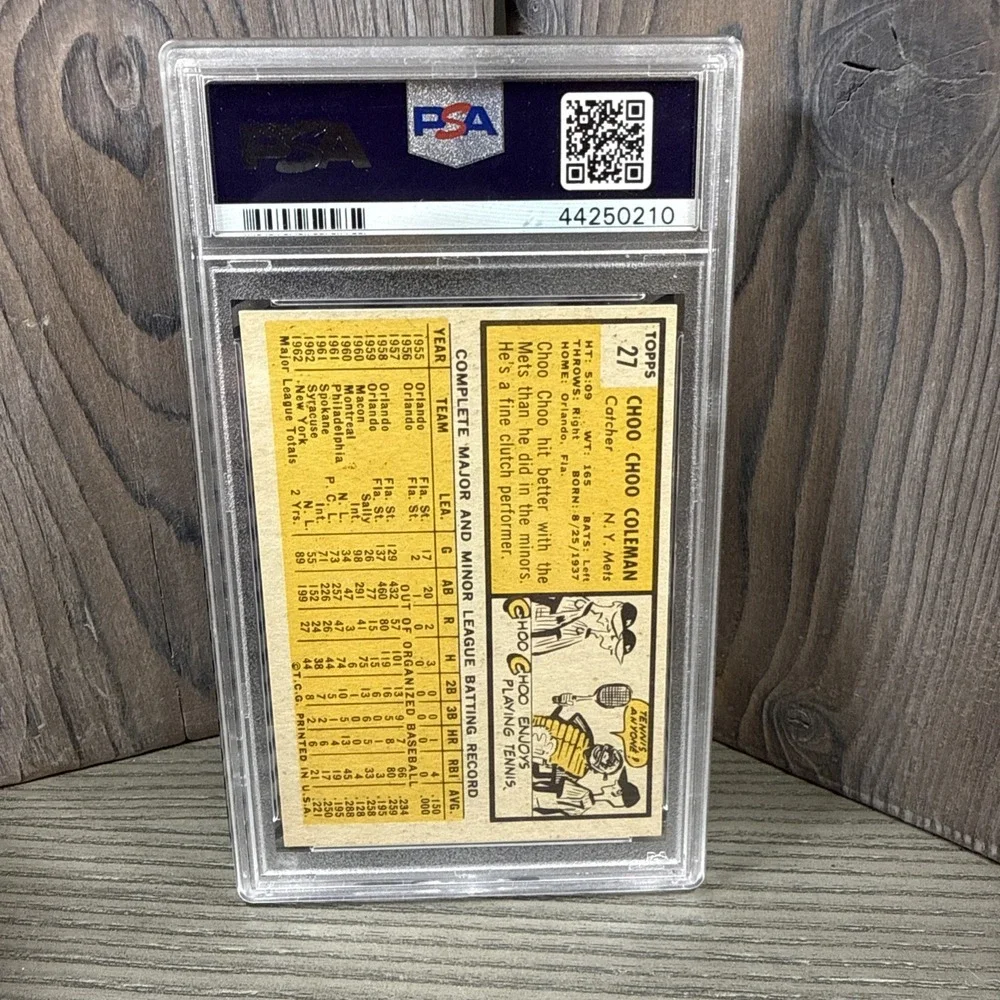 1963 Topps 27 Choo Choo‎ Coleman - PSA 5